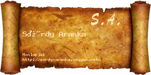 Sárdy Aranka névjegykártya