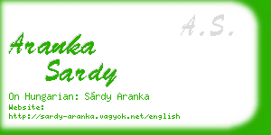 aranka sardy business card